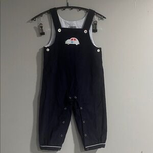 Kids Navy Overalls with Car Patch 24 Months